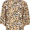 Blus - Navy/peach
