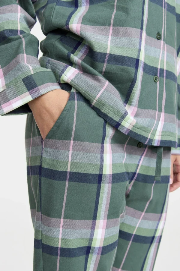 Flanellpyjamas - Forest green