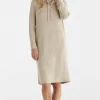 Klänning med polokrage - Beige melange
