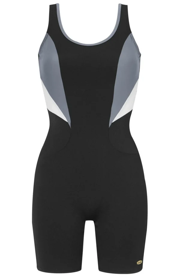 Klorresistent Baddräkt Cindy - Black/ivory