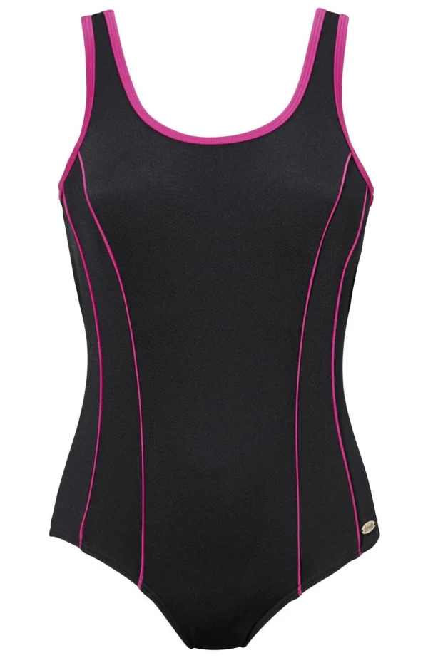 Klorresistent Baddräkt Winona - Black/cherry