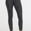Leggings i merinoull /siden Wilma - Dark grey melange