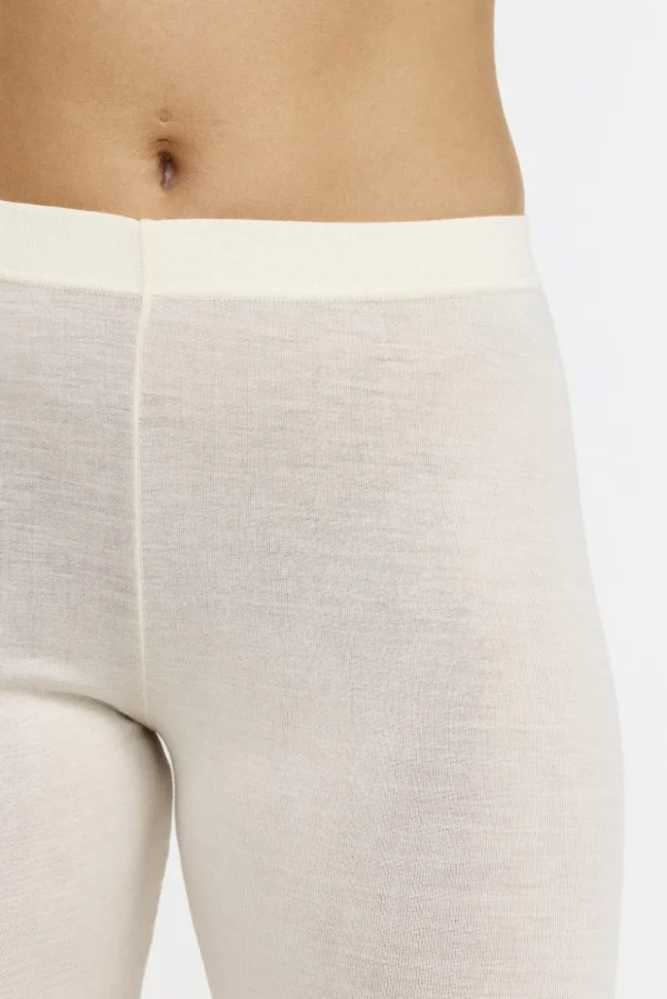 Leggings i merinoull /siden Wilma - Vanilla