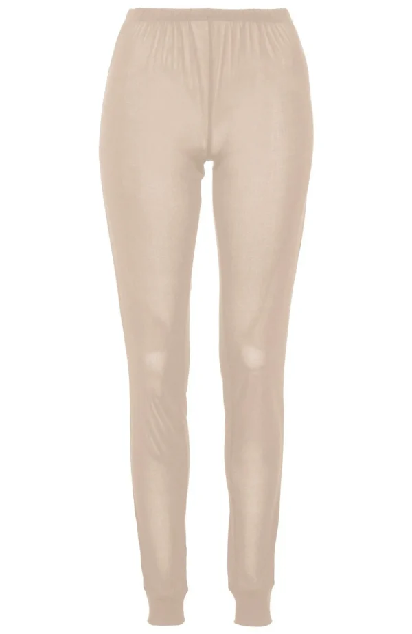 Leggings i siden - Nougat