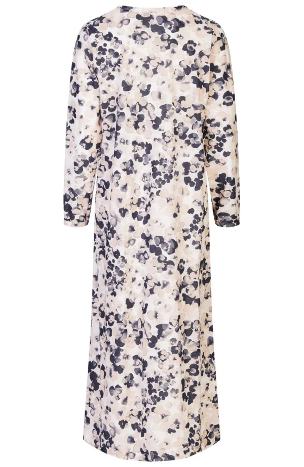 Nattlinne lång ärm - Navy/pink