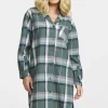 Nattskjorta i flanell - Forest green