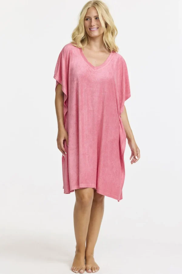 Poncho - Coral red