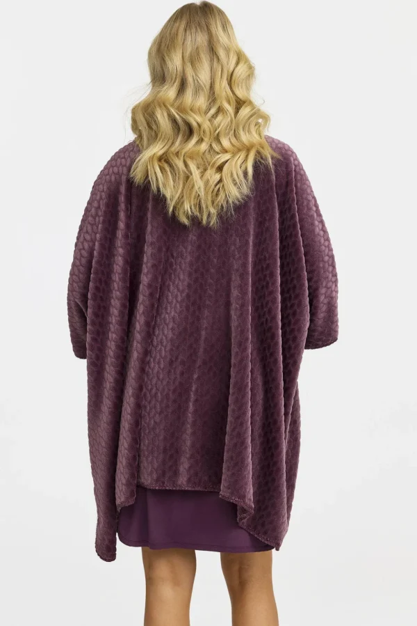 Poncho - Dark plum