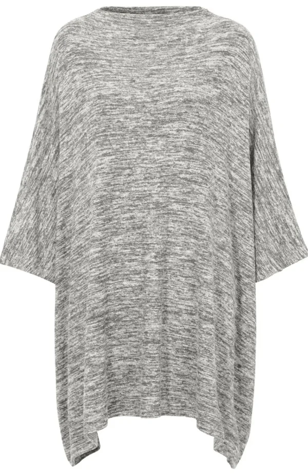 Poncho - Light greymelange