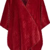 Poncho - Ruby red