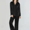Sidenpyjamas - Black