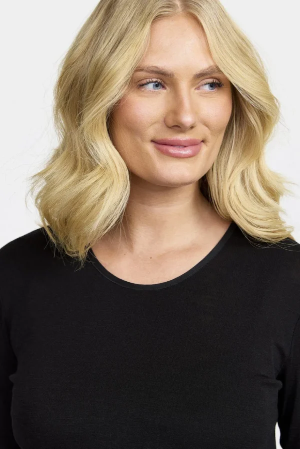 Topp i merinoull - Black